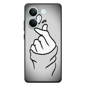Чехол с принтом для Xiaomi Poco X8 Pro (AlphaPrint - Знак сердечка)