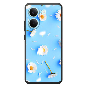 Чехол с Цветами для Xiaomi Poco X8 Pro – ромашки на голубом