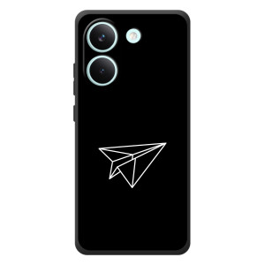 Чехол с картинками на черном фоне для Xiaomi Poco X8 Pro – Самолетик