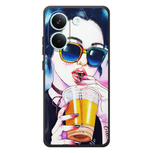 Чехол с картинкой Модные Девчонки Xiaomi Poco X8 Pro – Девушка с коктейлем