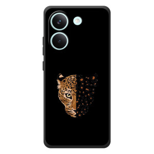 Чохол з леопардовим принтом на Xiaomi Poco X8 Pro (Леопард на чорному)