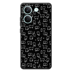 Чехол с принтом для Xiaomi Poco X8 Pro (AlphaPrint) Модные коты