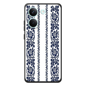 Силіконовый Чохол на Xiaomi Poco X8 Pro з картинкой Вишиванки – Синя вишиванка