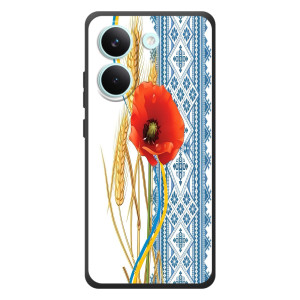 Силіконовый Чохол на Xiaomi Poco X8 Pro з картинкой Вишиванки – Вишиванка з квіткою
