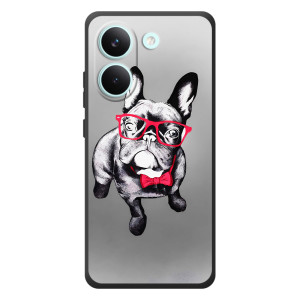 Чехол (ТПУ) Милые собачки для Xiaomi Poco X8 Pro (Бульдог в очках)