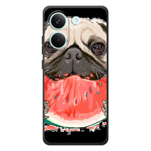 Чехол (ТПУ) Милые собачки для Xiaomi Poco X8 Pro (Смешной Мопс)