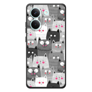 Чехол с милыми котиками на Поко X8 Про – Коллаж с котами