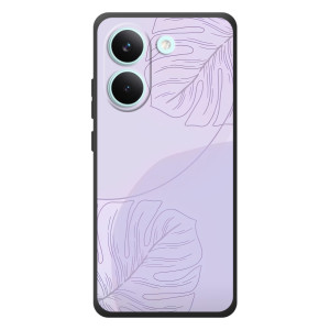 Чехол цветочный дизайн для Xiaomi Poco X8 Pro – Монстера фиолетовая