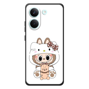 Чехол с принтом Лабубу для Xiaomi Poco X8 Pro – Белый Лабубу