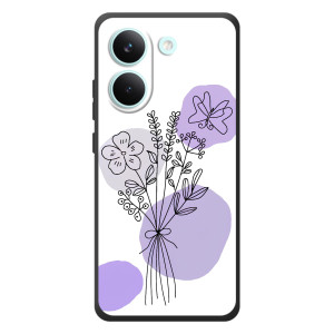 Силконовий чохол з принтом в квітах на Xiaomi Poco X8 Pro