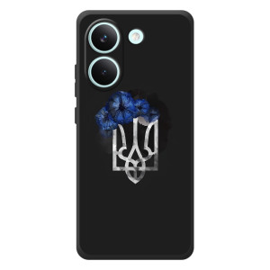 Чехол с украинским гербом на Xiaomi Poco X8 Pro – Герб с цветком