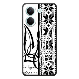 Чехол с украинским гербом на Xiaomi Poco X8 Pro – Герб с вишивкой