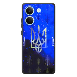 Чехол с украинским гербом на Xiaomi Poco X8 Pro – Гербы на синем