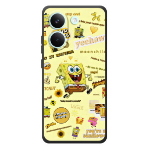 Силиконовый чехол Спанч Боб на Поко X8 Про (Спанч Боб бежит)