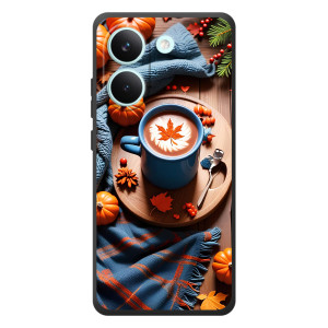 Чехол с уникальным дизайном «Осень с кофе» для Xiaomi Poco X8 Pro