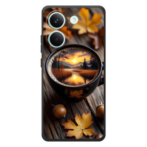 Чехол с уникальным дизайном «Осень с кофе» для Xiaomi Poco X8 Pro