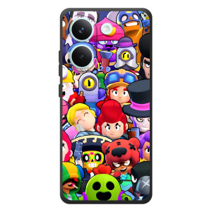 Силиконовый Чехол на Xiaomi Poco X8 Pro с картинкой Brawl Stars (Персонажи)