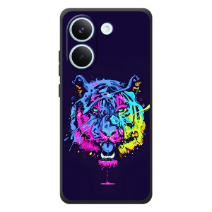 Силиконовый бампер с картинкой животных для Xiaomi Poco X8 Pro (Тигр-Арт)