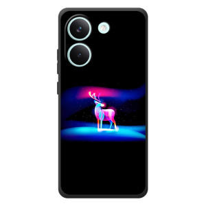 Силиконовый бампер с картинкой животных для Xiaomi Poco X8 Pro (Яркий олень)