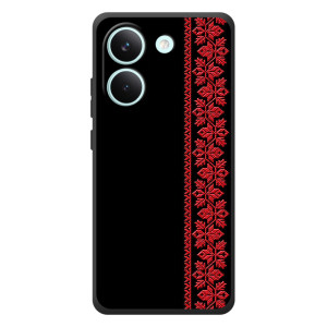 Силиконовый Чехол на Xiaomi Poco X8 Pro – Красная Вышиванка