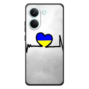 Силиконовый Чехол на Xiaomi Poco X8 Pro (Я-Украина) – Украинская кардиограмма