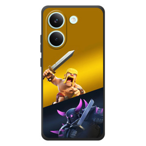 Чехол з героями Клеш Рояль для Xiaomi Poco X8 Pro (Варвар против Пекка)