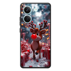 Яркий чехол для Xiaomi Poco X8 Pro с Зимними Оленятами