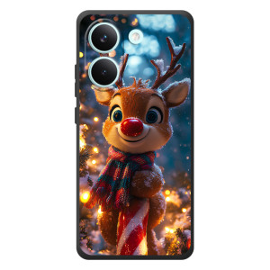 Яркий чехол для Xiaomi Poco X8 Pro с Зимними Оленятами