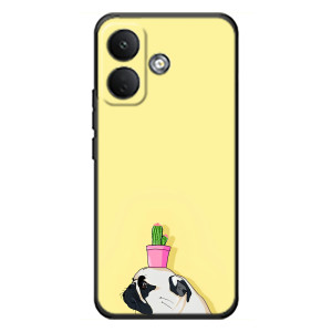 Бампер для Xiaomi Poco X8 с картинкой "Песики" (Кактус на голове)