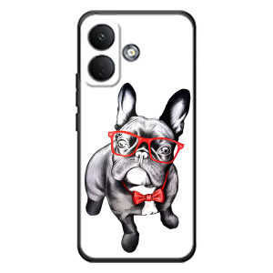 Бампер для Xiaomi Poco X8 с картинкой "Песики" (В очках)