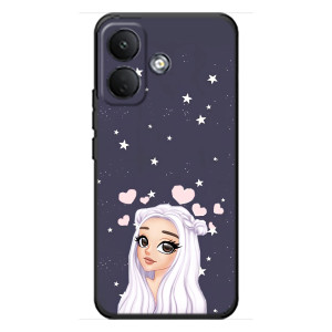 Чехол Стильные девушки на Xiaomi Poco X8 (Девушка и сердечки)