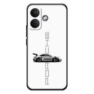 Чехол с авто Порше для Xiaomi Poco X8 – белый Порше