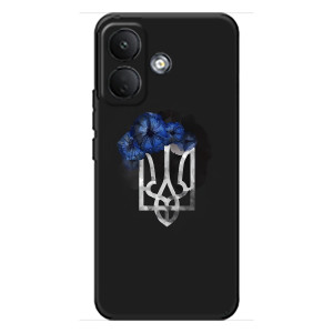 Чехол с украинским гербом на Xiaomi Poco X8 – Герб с цветком