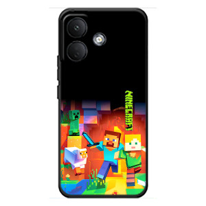 Чехлы для Xiaomi Poco X8 (Персонажи Майн Крафт) (Герой Майнкрафт)