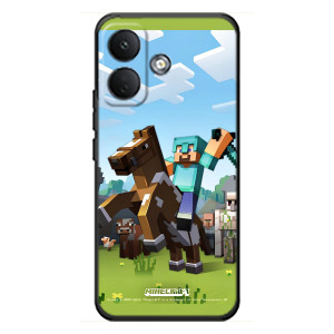 Чехлы для Xiaomi Poco X8 (Персонажи Майн Крафт) (На коне)