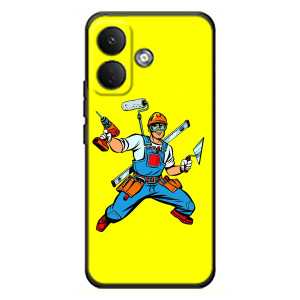 Силиконовый бампер (Работники) на Xiaomi Poco X8 – Строитель