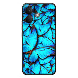 Силиконовый бампер с картинкой животных для Xiaomi Poco X8 (Крылья бабочек)
