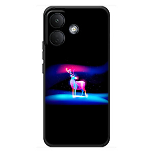 Силиконовый бампер с картинкой животных для Xiaomi Poco X8 (Яркий олень)