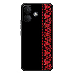 Силиконовый Чехол на Xiaomi Poco X8 – Красная Вышиванка