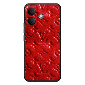 Текстурный Чехол Louis Vuitton для Сяоми Поко Х8 (Красный ЛВ)