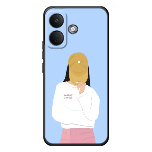 Силиконовый Чехол на Xiaomi Poco X8 с картинкой Стильных Девушек – Желтая кепка