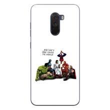 Чехлы для Xiaomi POCO F1 (Для Христиан) – Иисус супергерой
