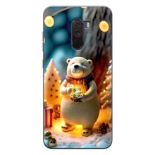 Чехлы на Новый Год Xiaomi POCO F1 (Новогодний ведмеженок)