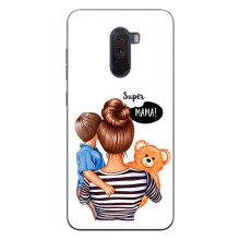 Чехол с печатью для Xiaomi POCO F1 - (Мама с ребенком) (AlphaPrint) – Мама с сыном