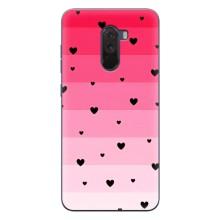 Чехлы с тематикой "Маленькие Сердечки" на Xiaomi POCO F1 (Чорные сердечки)