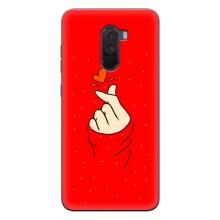 Чехлы (Знак сердечка) на Xiaomi POCO F1 – Сердце на красном