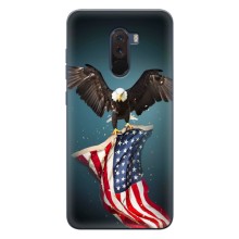 Чехол Флаг USA для Xiaomi POCO F1 (Орел и флаг)