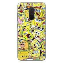 Чехол Губка Боб для Поко Ф1 – Эмоции Спанч Боба
