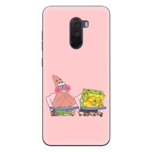 Чехол Губка Боб для Поко Ф1 – За партой