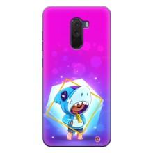 Чехол Бравл Старс для Xiaomi POCO F1 – Леон в костюме Акулы